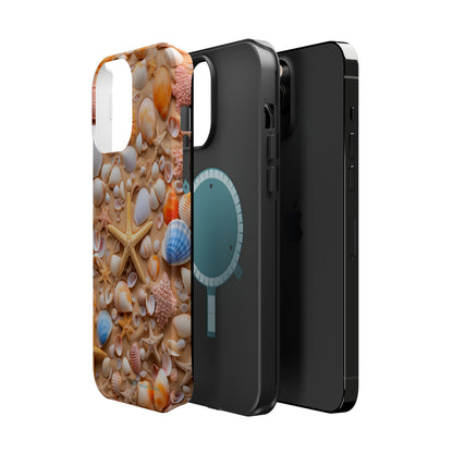 "Seaside Serenity Phone Case: Starfish and Seashells" -MagSafe Tough Cases