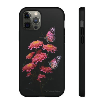 "Achillea Desert Eve Deep Rose & Butterfly" Phone Case -Tough Cases