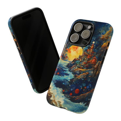 "Moonlit Coastal Vista" -Tough iPhone Cases