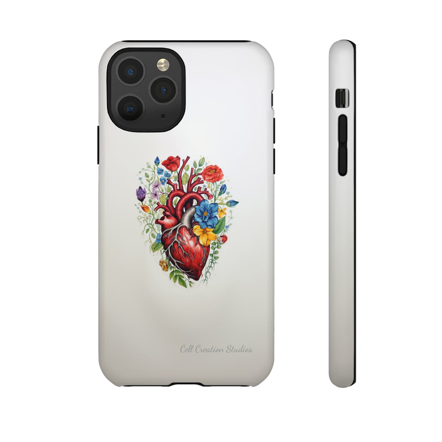 "Floral Heart Harmony" -Tough iPhone Cases