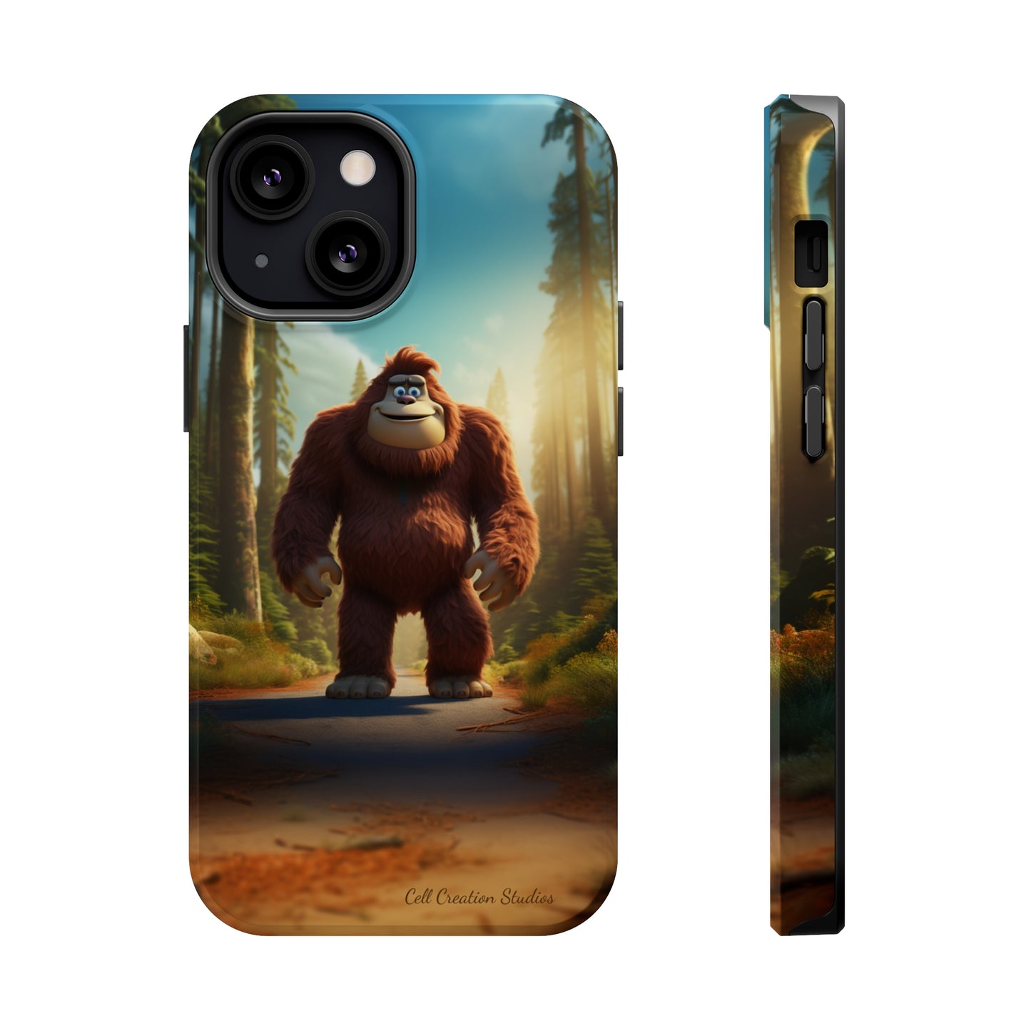 The "Trail Trekker" Bigfoot Cartoon Phone Case -MagSafe Tough Cases