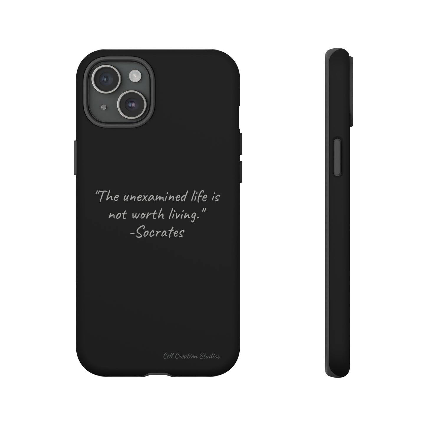 "Life's Examination" Socrates Quote Phone Case -Tough Cases