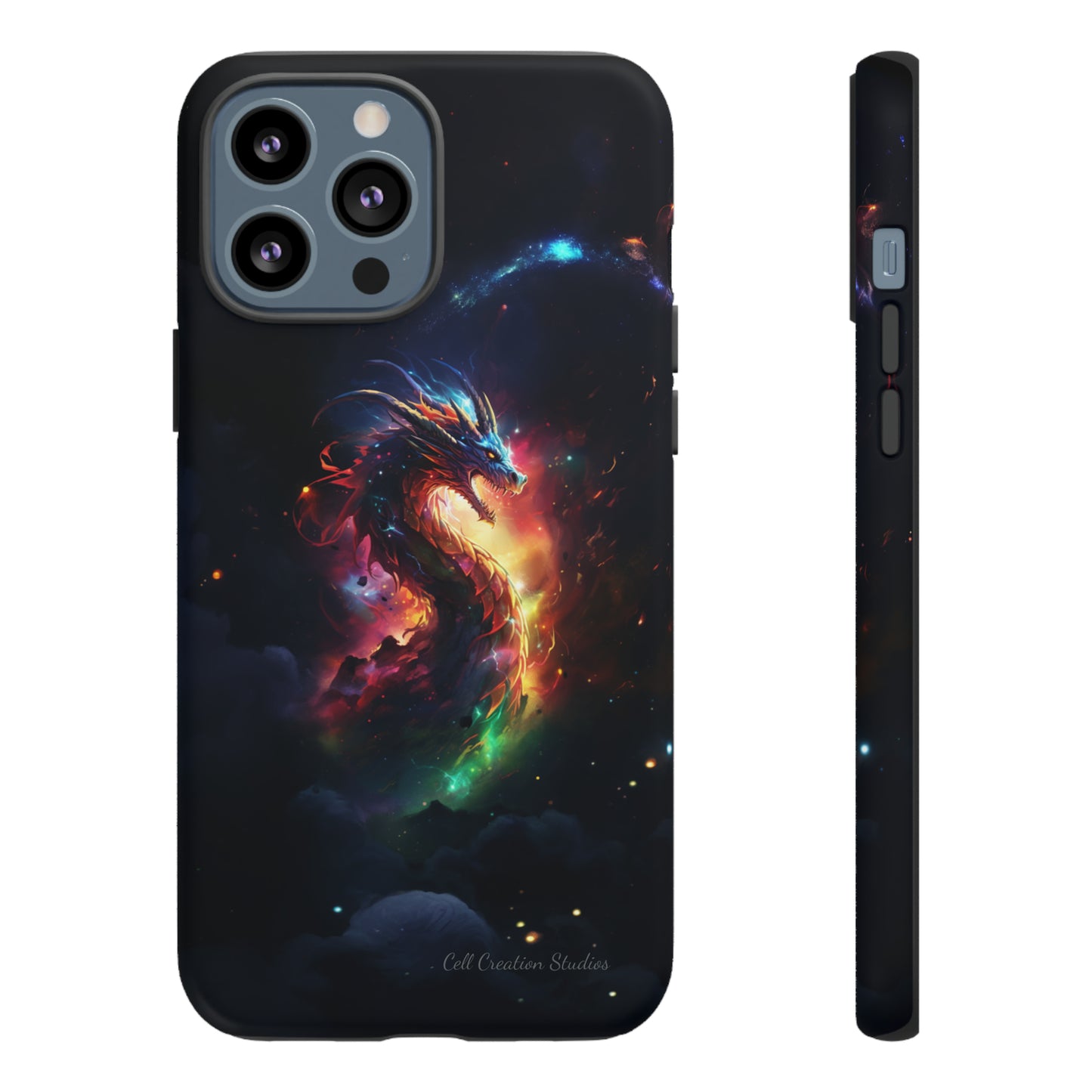 "Cosmic Dragon Unleashed" -Tough iPhone Cases