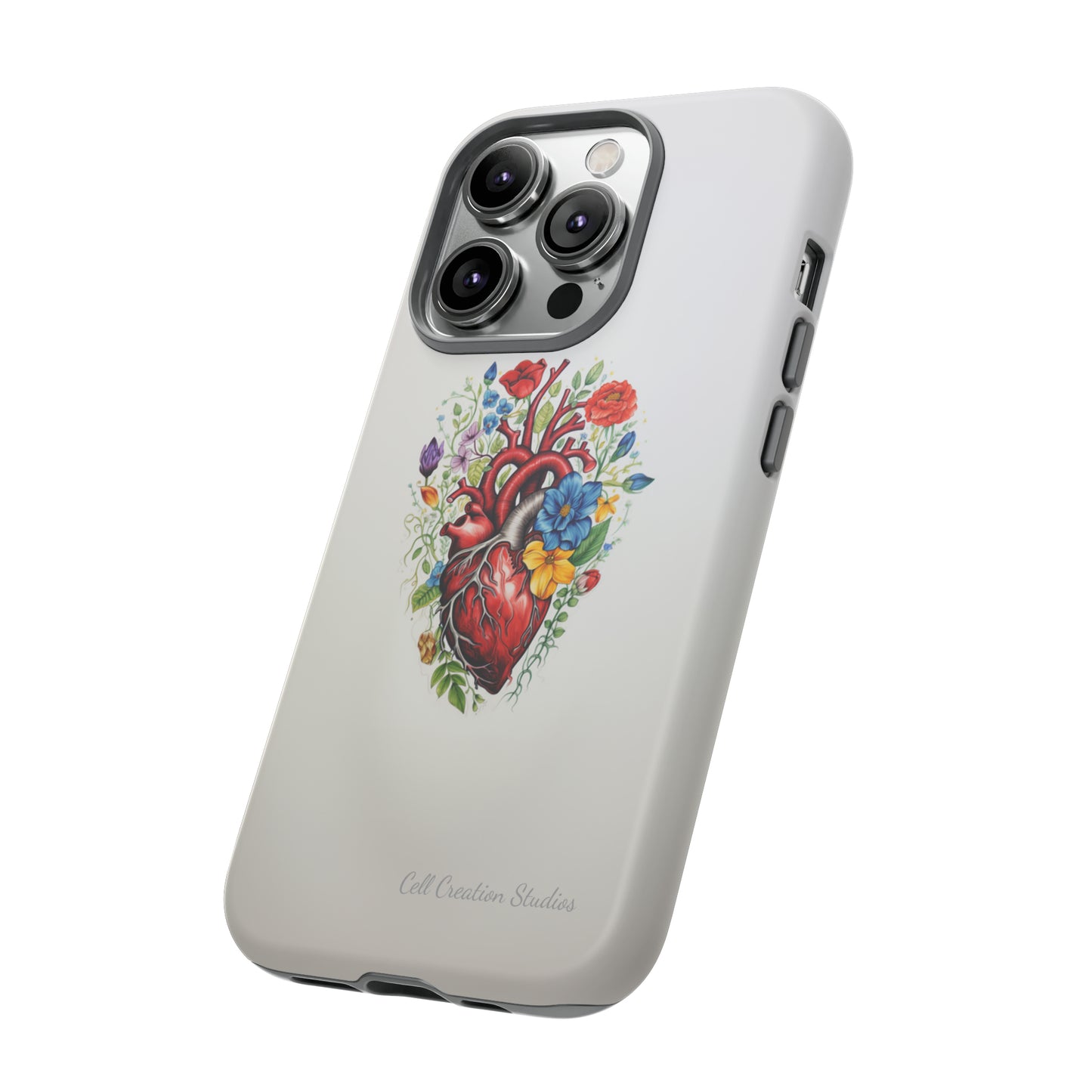 "Floral Heart Harmony" -Tough iPhone Cases