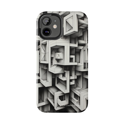 The "Geometric Right Angles" Cell Phone Case -Experience Sleek Simplicity-Tough Phone Cases