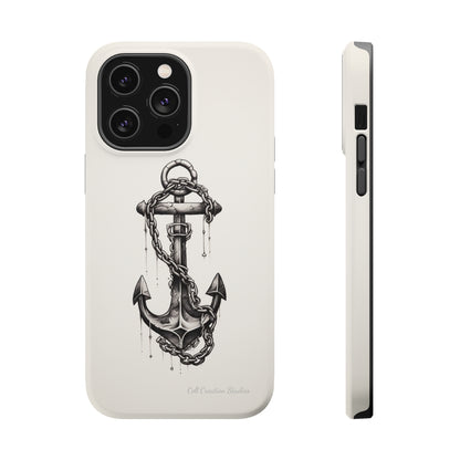 "Nautical Elegance Anchor" -MagSafe Tough iPhone Cases