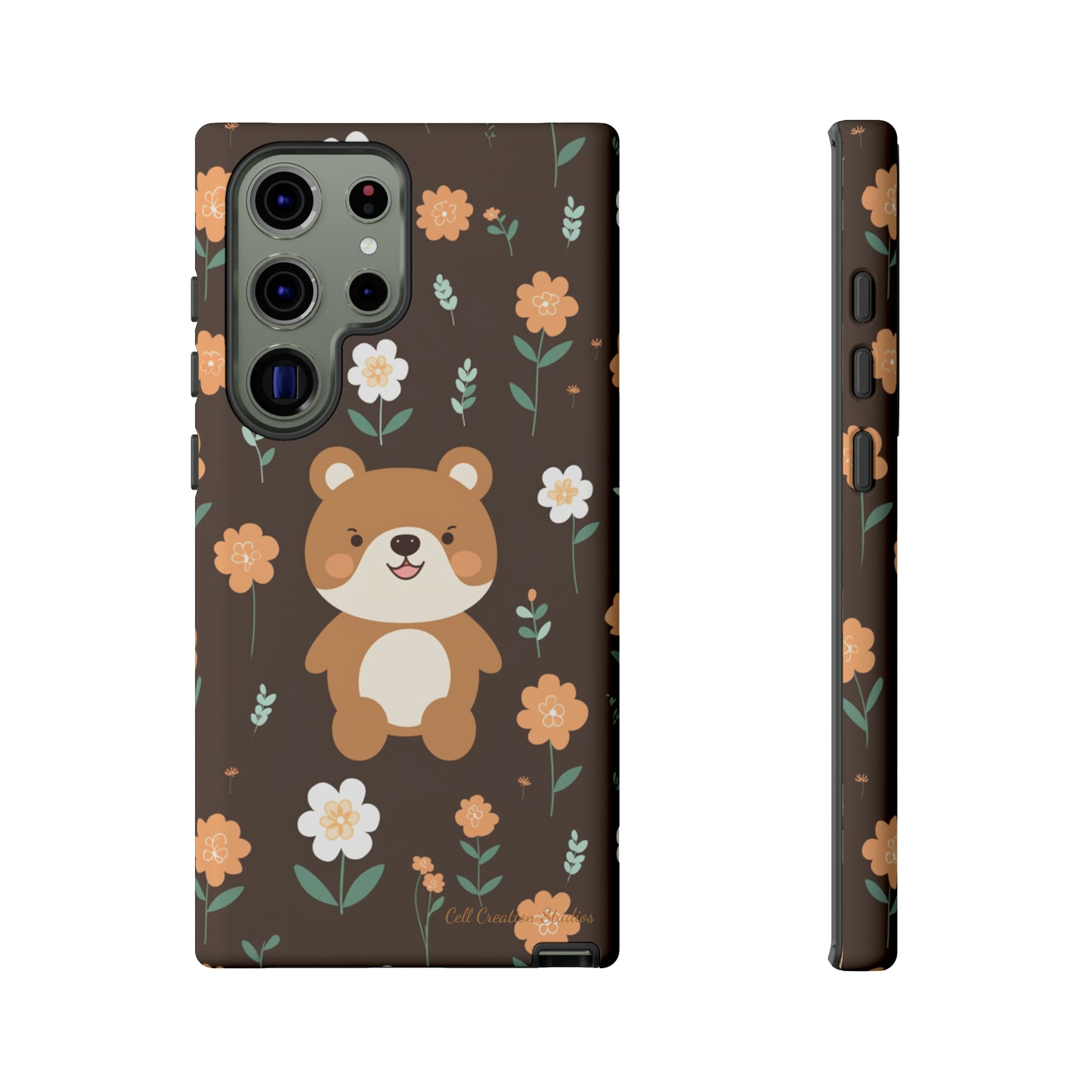 "Floral Bear Elegance" -Tough Phone Cases