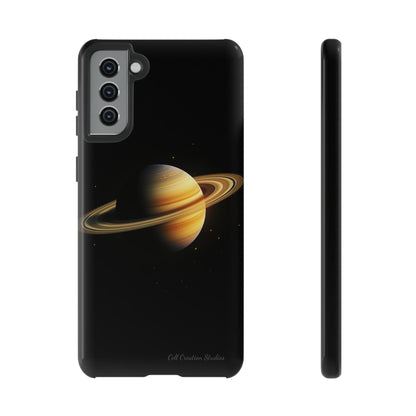 Introducing the "Saturn's Elegance" Cell Phone Case – A Cosmic Masterpiece -Tough Cases