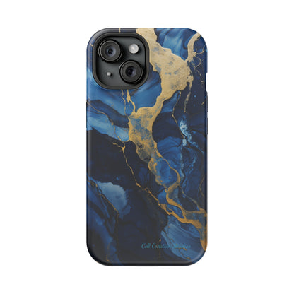 "Azure Elegance Marble" -MagSafe Tough iPhone Cases