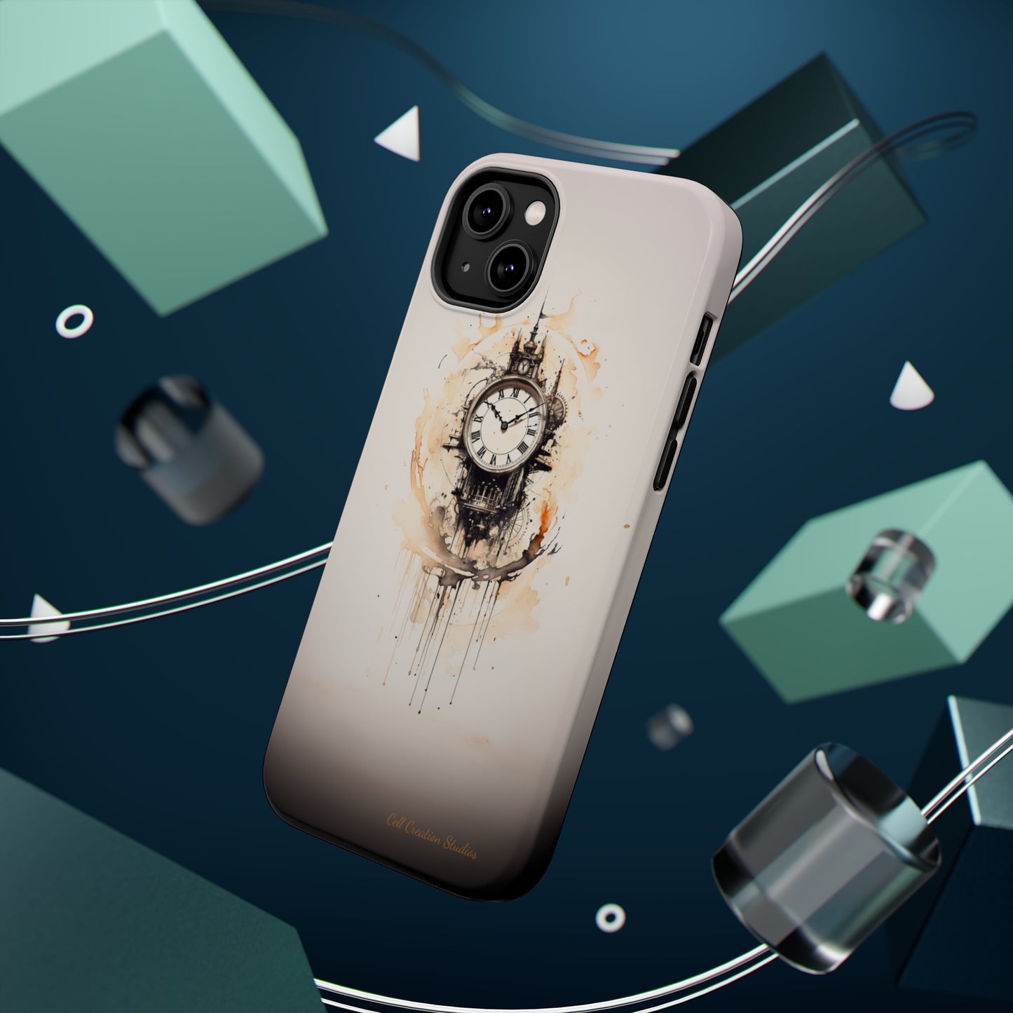 Introducing the "Elegant Clockwork" Cell Phone Case – Embrace Timekeeping with Style and Grace -MagSafe Tough Cases