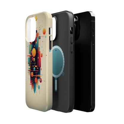 The "Colorful Geometric Pattern" Cell Phone Case- Elevate Your Phone's Look -MagSafe Tough Cases