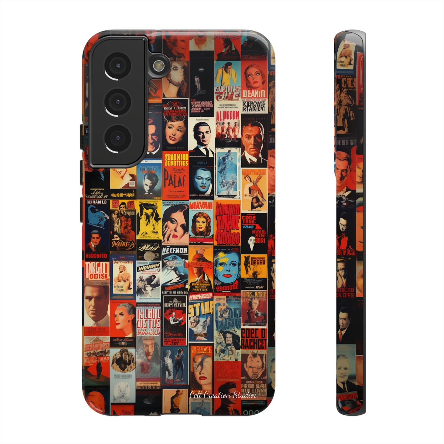 Introducing the "Vintage Movie Poster Collage" Cell Phone Case – Timeless Hollywood Charm -Tough Cases