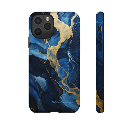 "Azure Elegance Marble" -Tough iPhone Cases