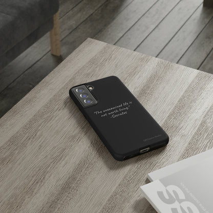 "Life's Examination" Socrates Quote Phone Case -Tough Cases