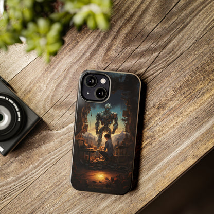 Introducing the "Mechanical Bond" Cell Phone Case – Witness a Captivating Moment of Giant Robot and Boy -Tough Phone Cases