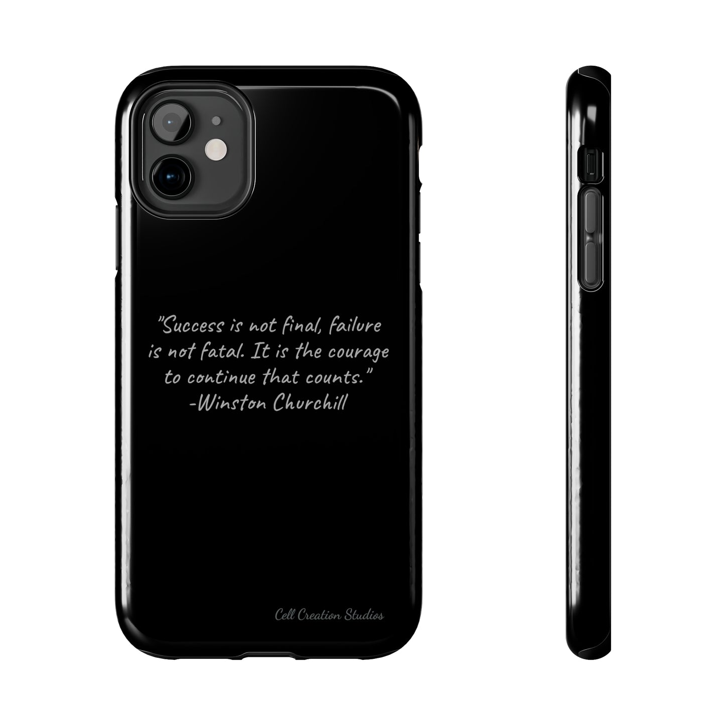 "Continual Courage" Winston Churchill Quote Phone Case -Tough Phone Cases