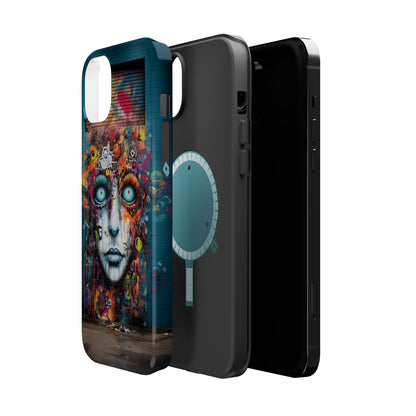 Elevate Your Style with our "Graffiti Face Concrete Wall" Phone Case -MagSafe Tough Cases