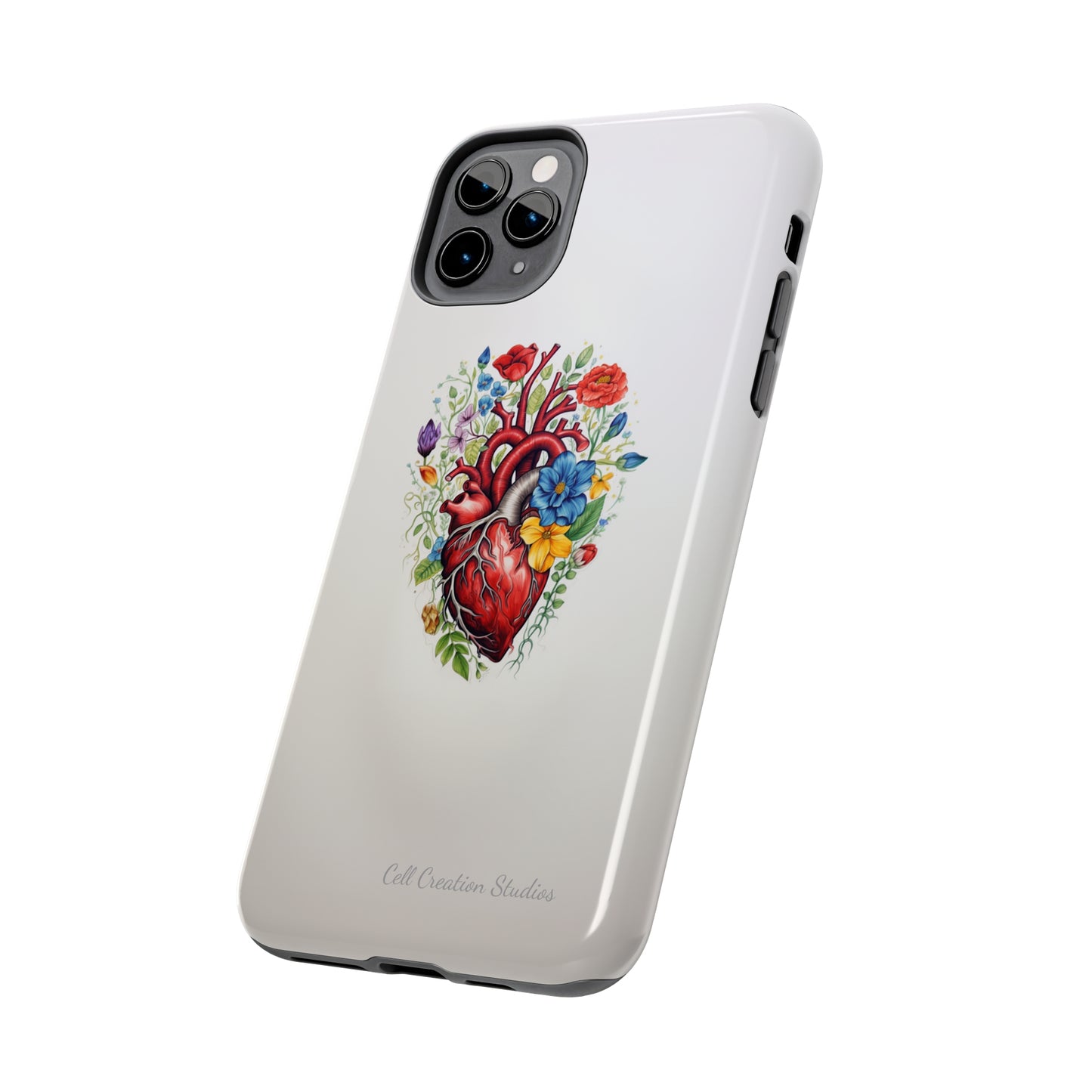 "Floral Heart Harmony" -Tough iPhone Cases