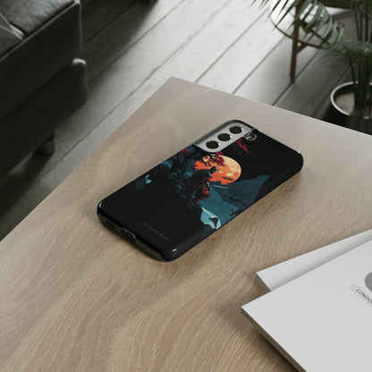 Introducing the "Moonlit Samurai Serenity" Cell Phone Case – Embrace Elegance and Strength -Tough Cases