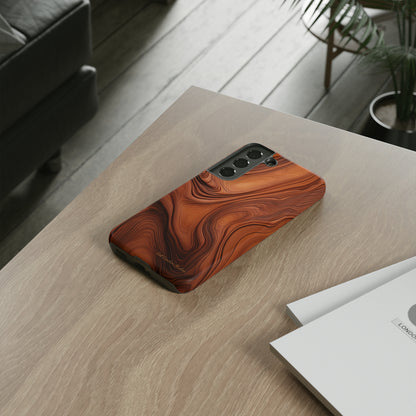 The "Natural Elegance" Wood Pattern Phone Case-Tough Cases