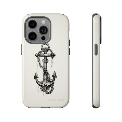 "Nautical Elegance Anchor" -Tough iPhone Cases