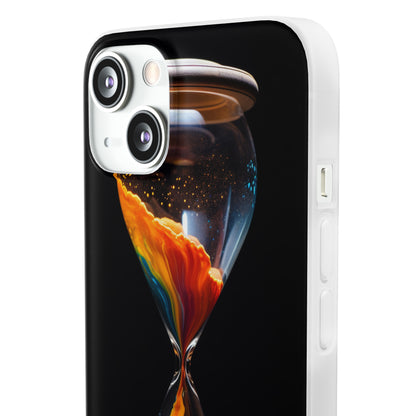 Introducing the "Vibrant Sands of Time" Cell Phone Case – Embrace the Beauty of Colorful Hourglass Design -Flexi Cases