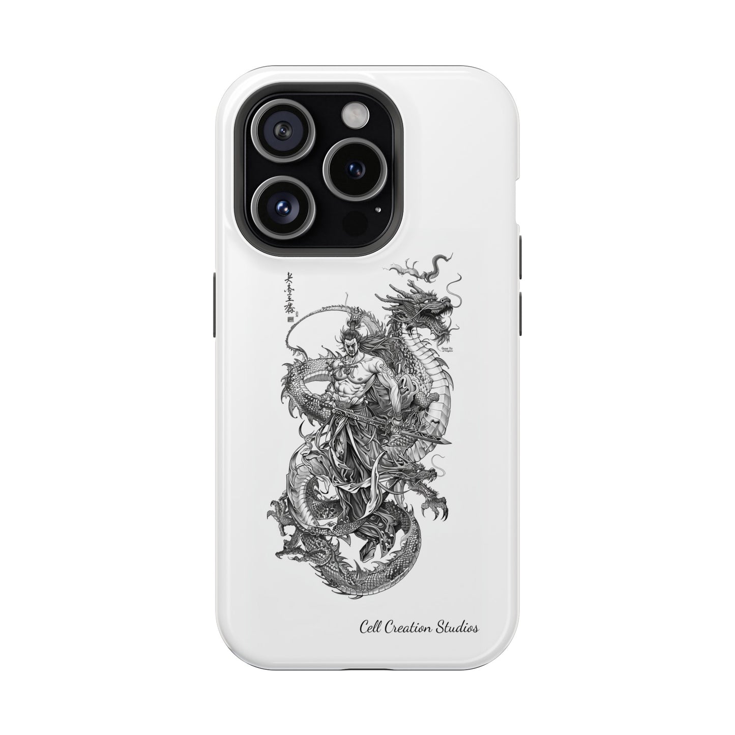 "Samurai and Dragon Sketch" -MagSafe Tough iPhone Cases