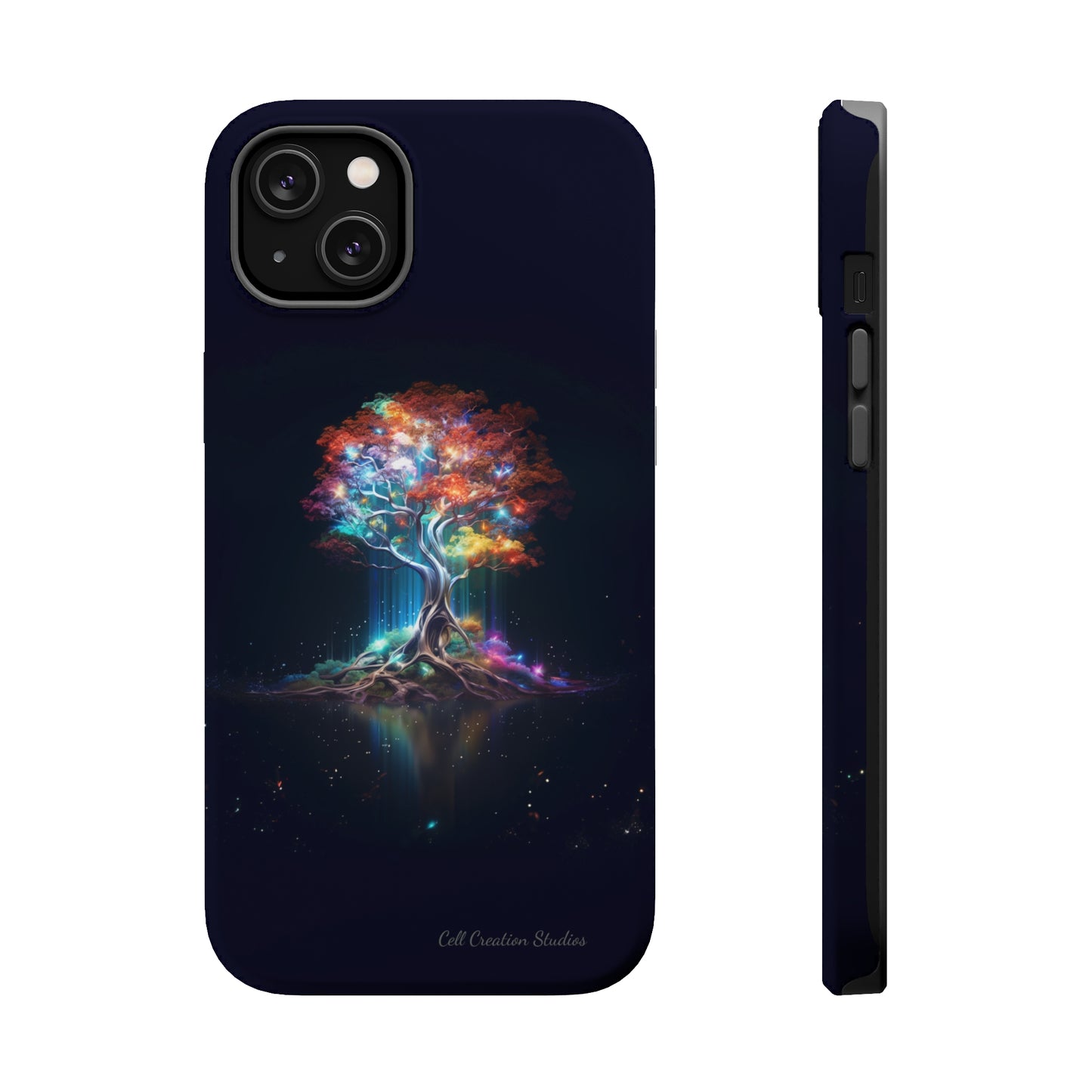 Introducing the "Vibrant Glow Tree" Cell Phone Case – Radiate Elegance with Nature's Brilliance -MagSafe Tough Cases