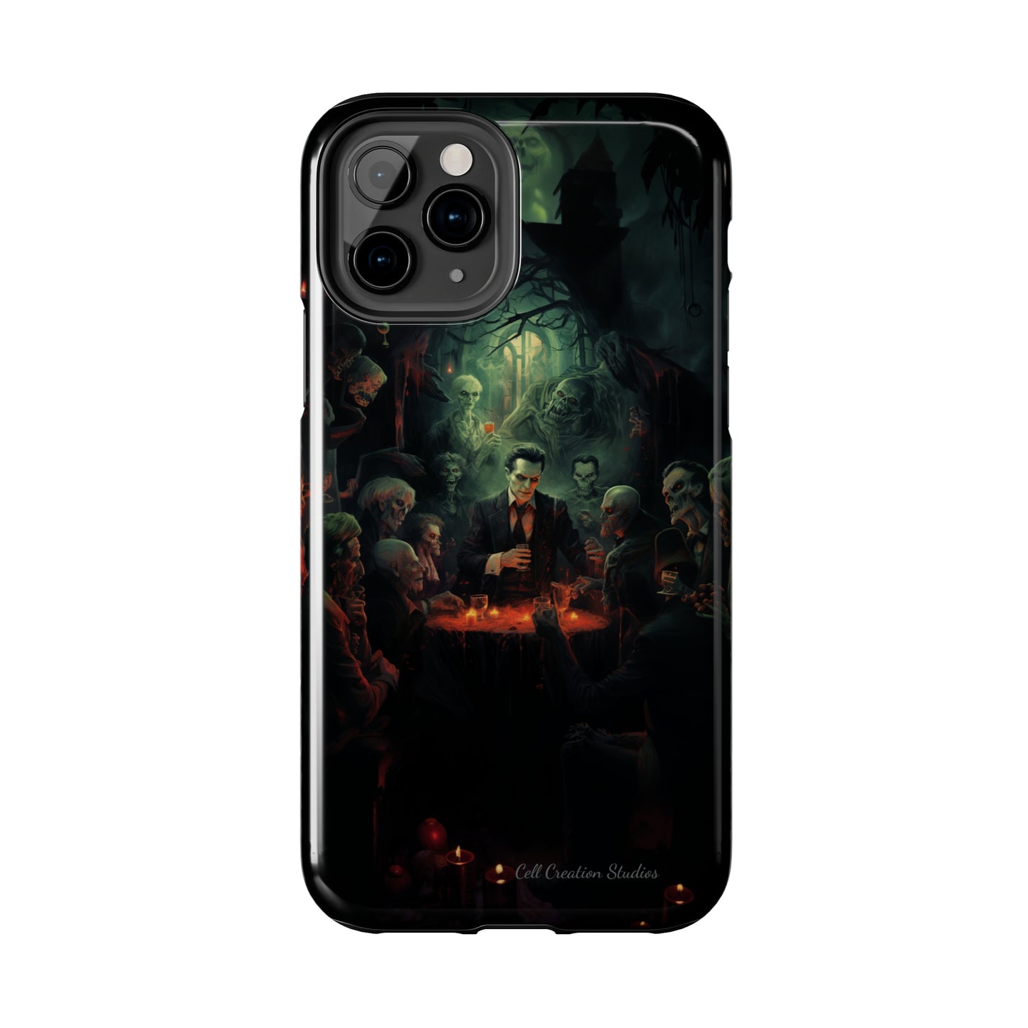 Introducing the "Ghoulish Gala" Cell Phone Case – Dracula's Halloween Soiree -Tough Phone Cases