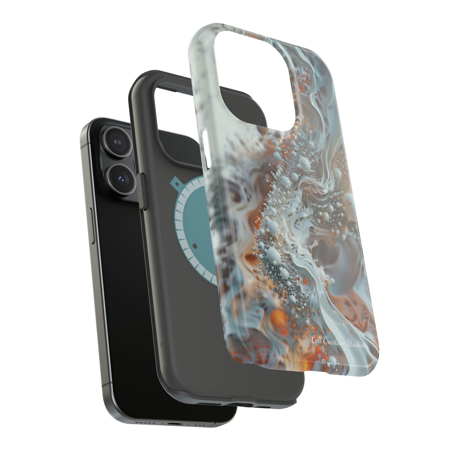 "3D Liquid Splash" -MagSafe Tough iPhone Cases