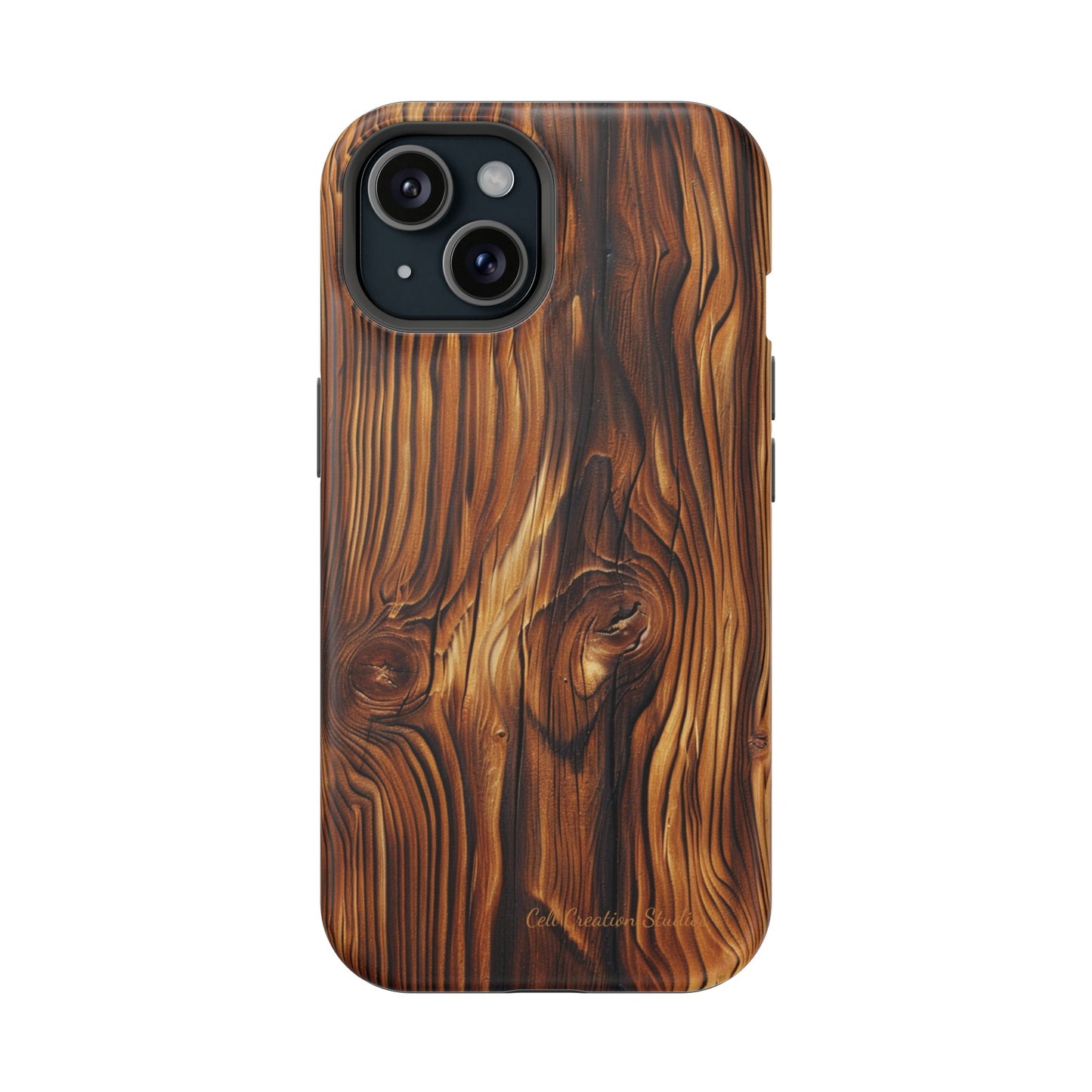 "Wood Grain Elegance" -MagSafe Tough iPhone Cases