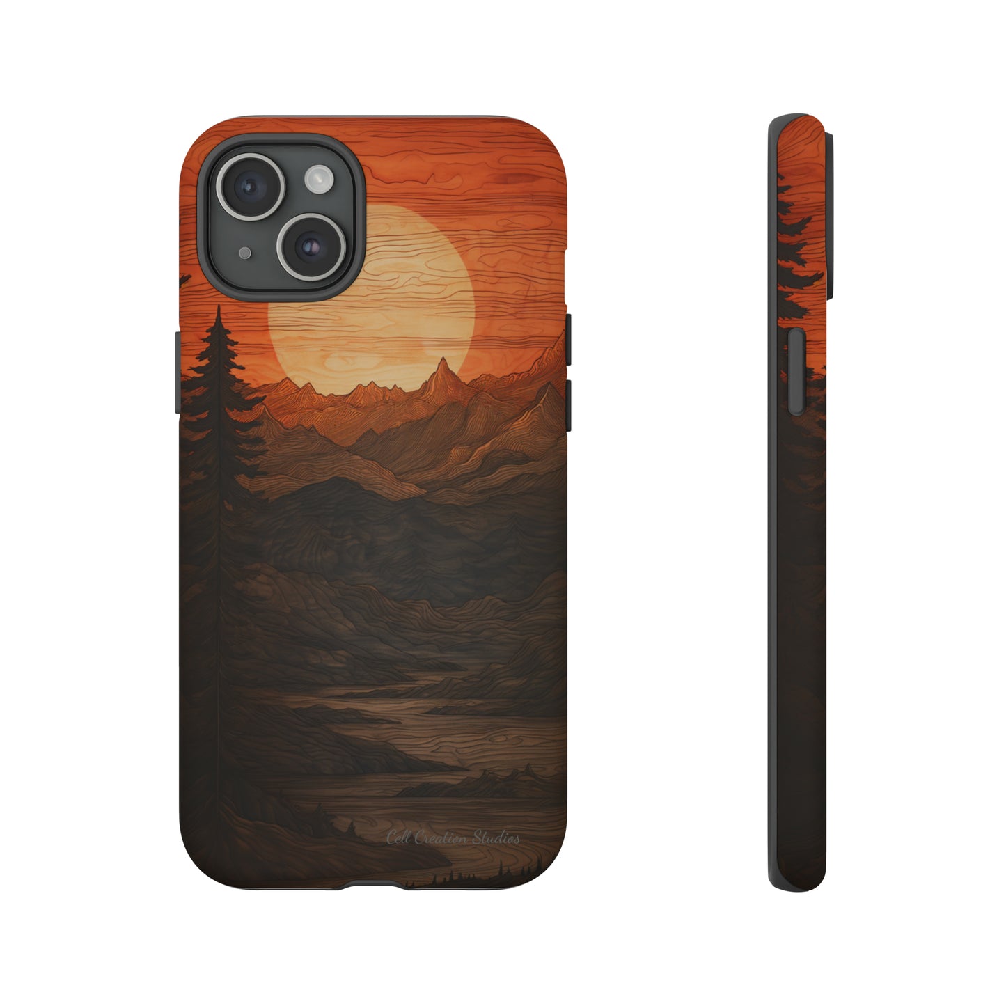 The "Sunset Mountains" Phone Case -Tough Cases