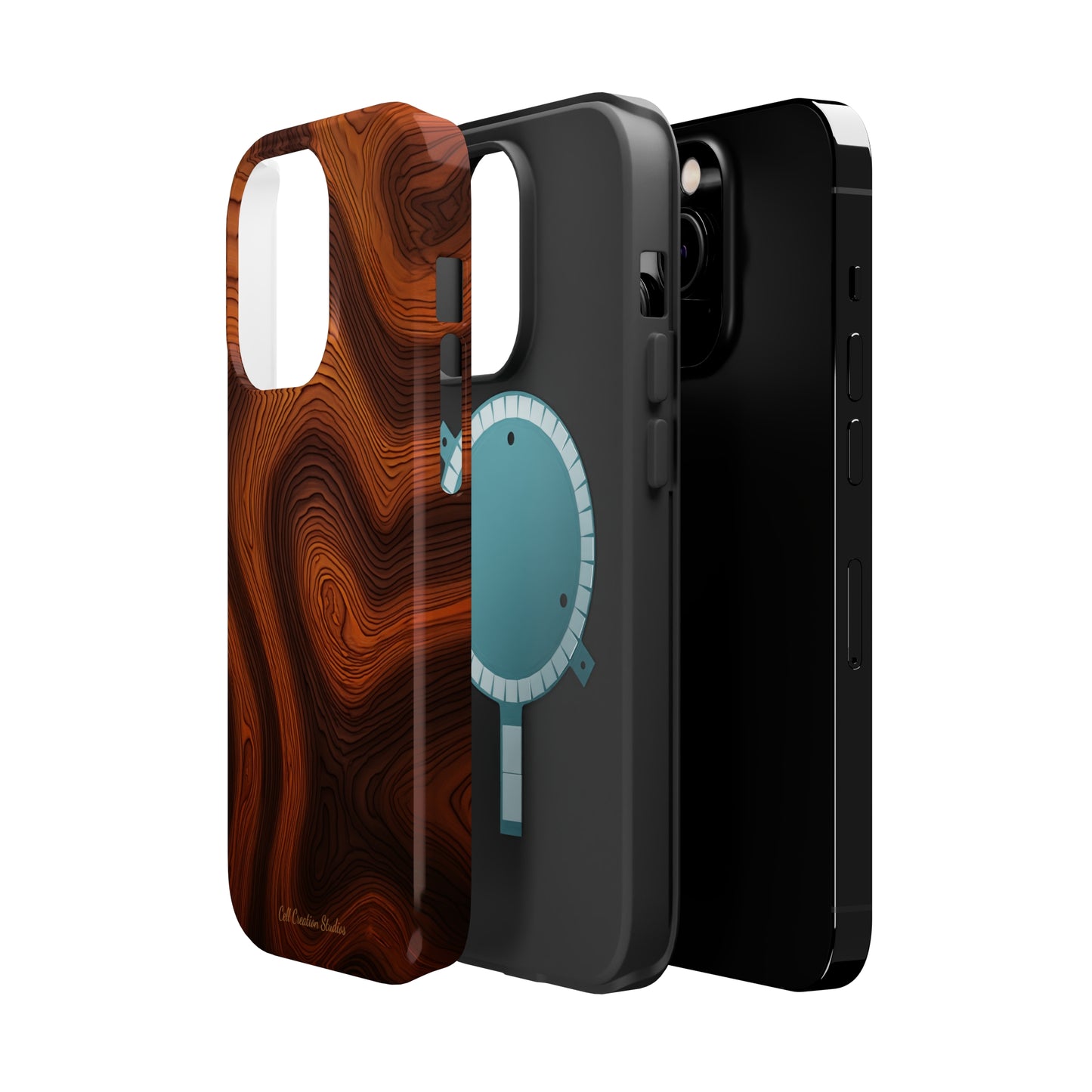 Introducing the "Natural Woodgrain" Cell Phone Case – Embrace Organic Beauty with Wood Pattern Design -MagSafe Tough Cases