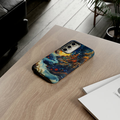 "Moonlit Coastal Vista" -Tough Samsung Phone Cases