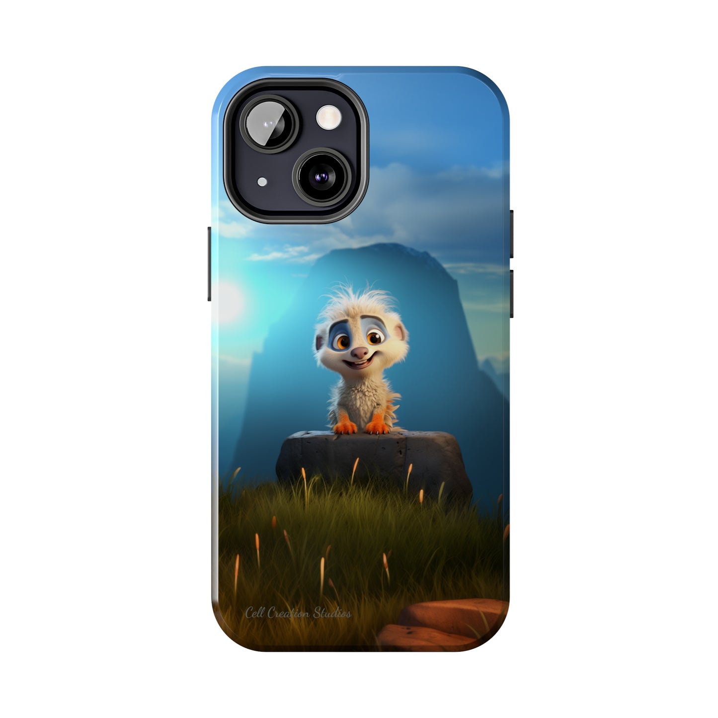 Introducing the "Mountain Explorer Buddy" Cell Phone Case – Embark on Adventures with an Animated Cute Animal -Tough Phone Cases