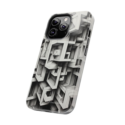 The "Geometric Right Angles" Cell Phone Case -Experience Sleek Simplicity-Tough Phone Cases