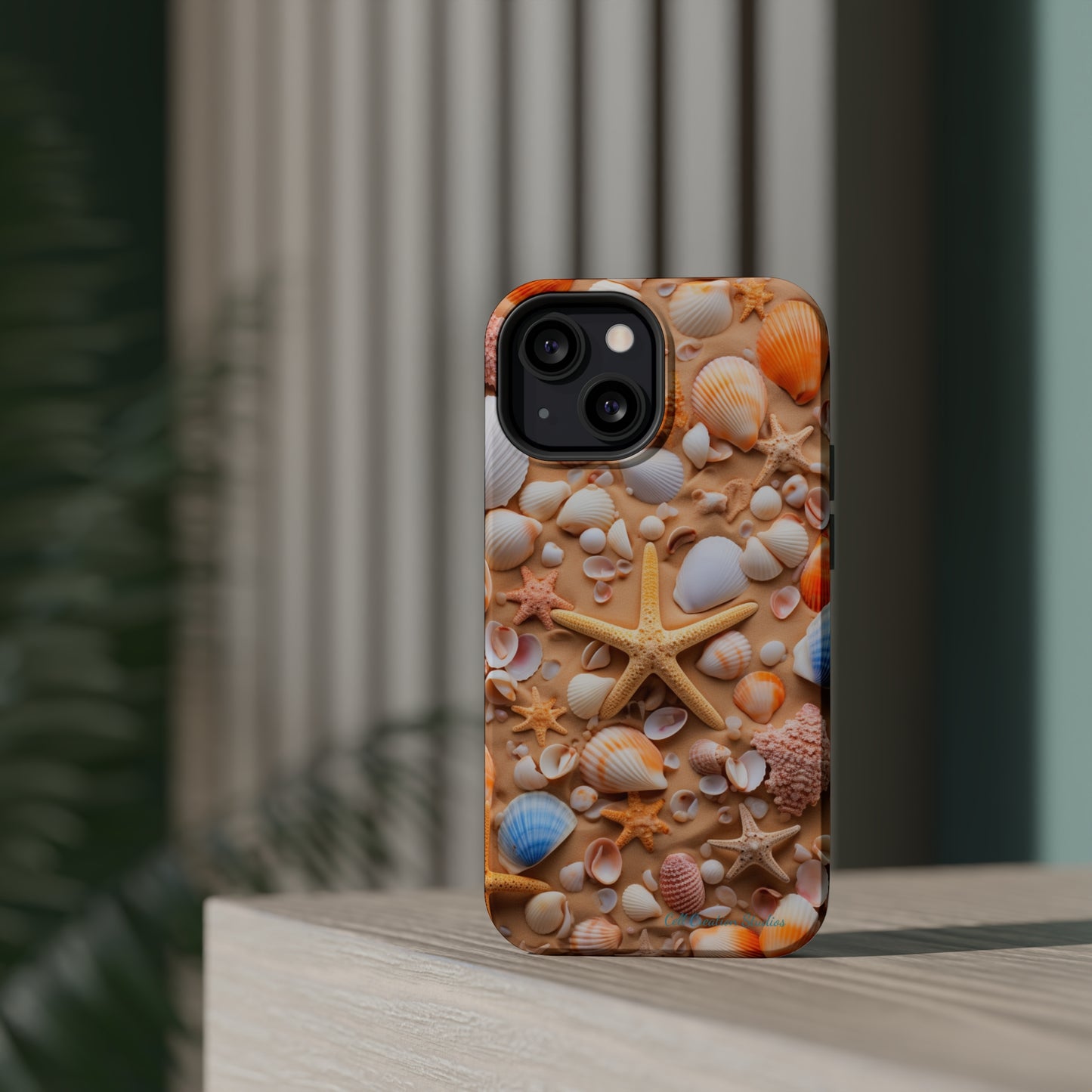 "Seaside Serenity Phone Case: Starfish and Seashells" -MagSafe Tough Cases