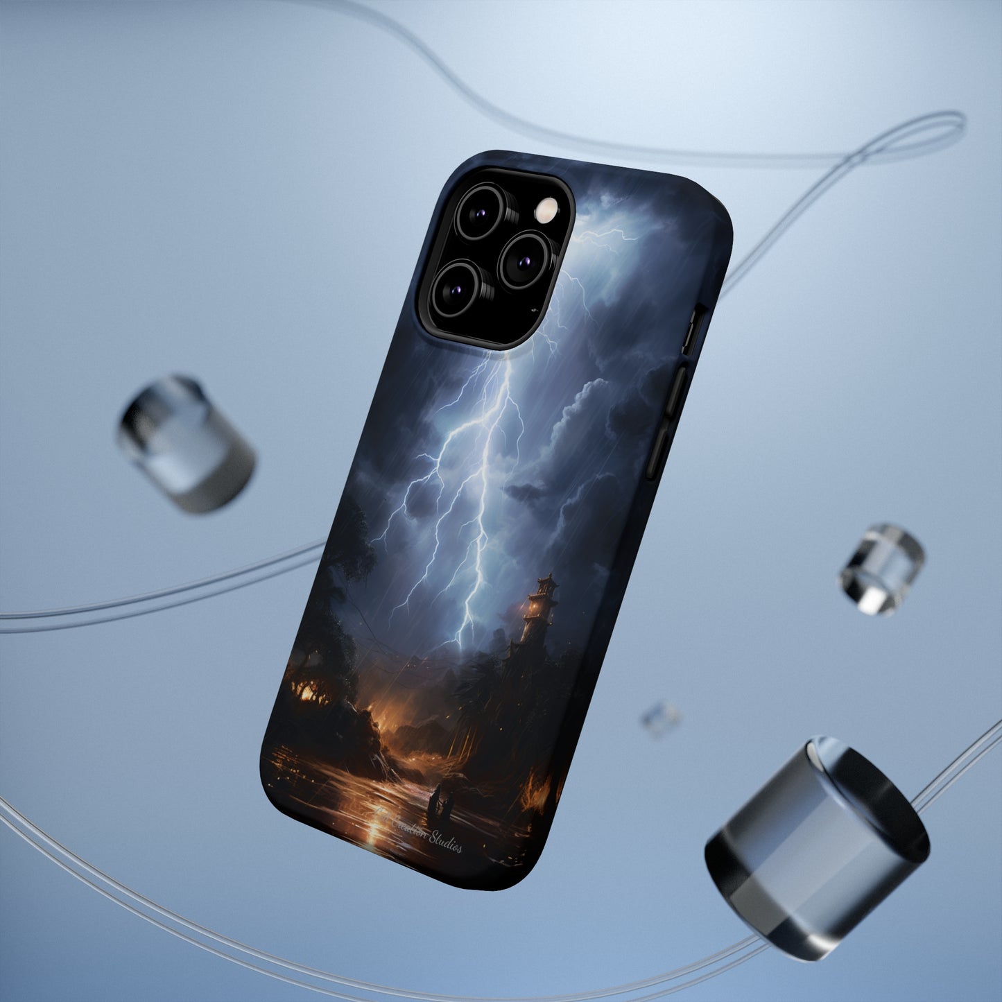 Introducing the "Electric Skies" Cell Phone Case – Unleash the Power of the Storm -MagSafe Tough Cases