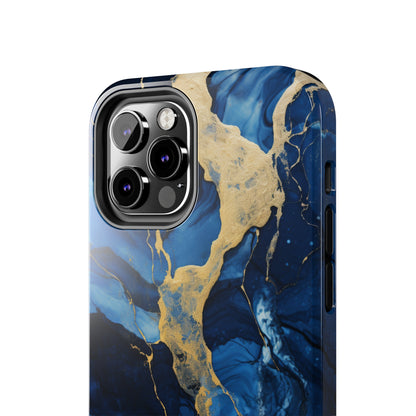 "Azure Elegance Marble" -Tough iPhone Cases