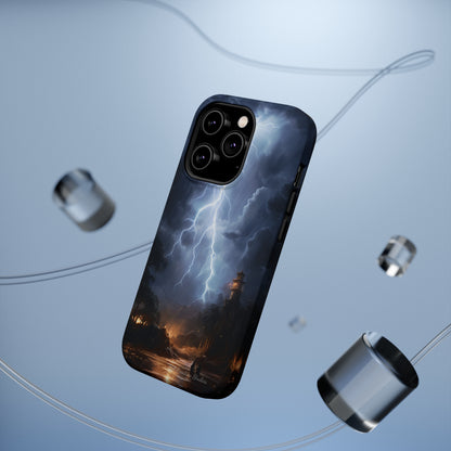 Introducing the "Electric Skies" Cell Phone Case – Unleash the Power of the Storm -MagSafe Tough Cases