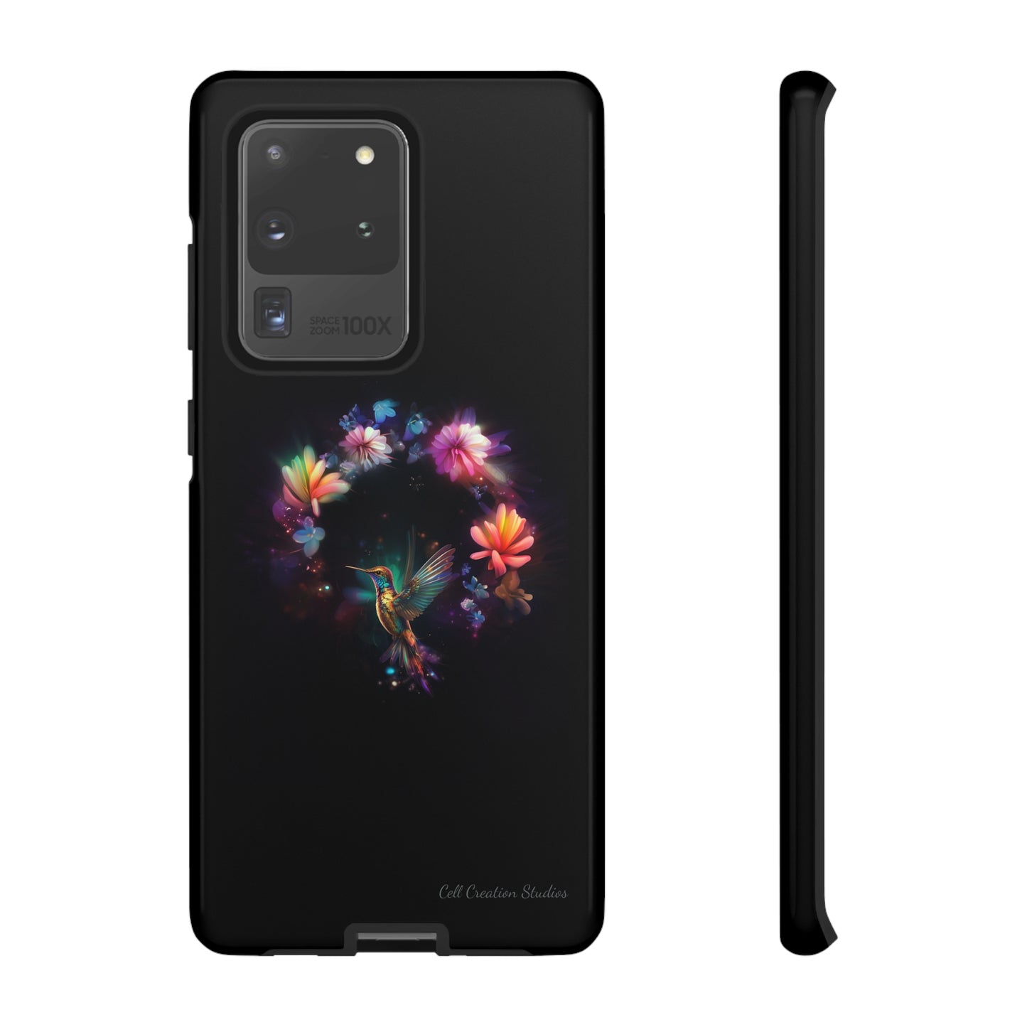 Introducing the "Floral Harmony Hummingbird" Cell Phone Case – Where Elegance Meets Nature -Tough Cases