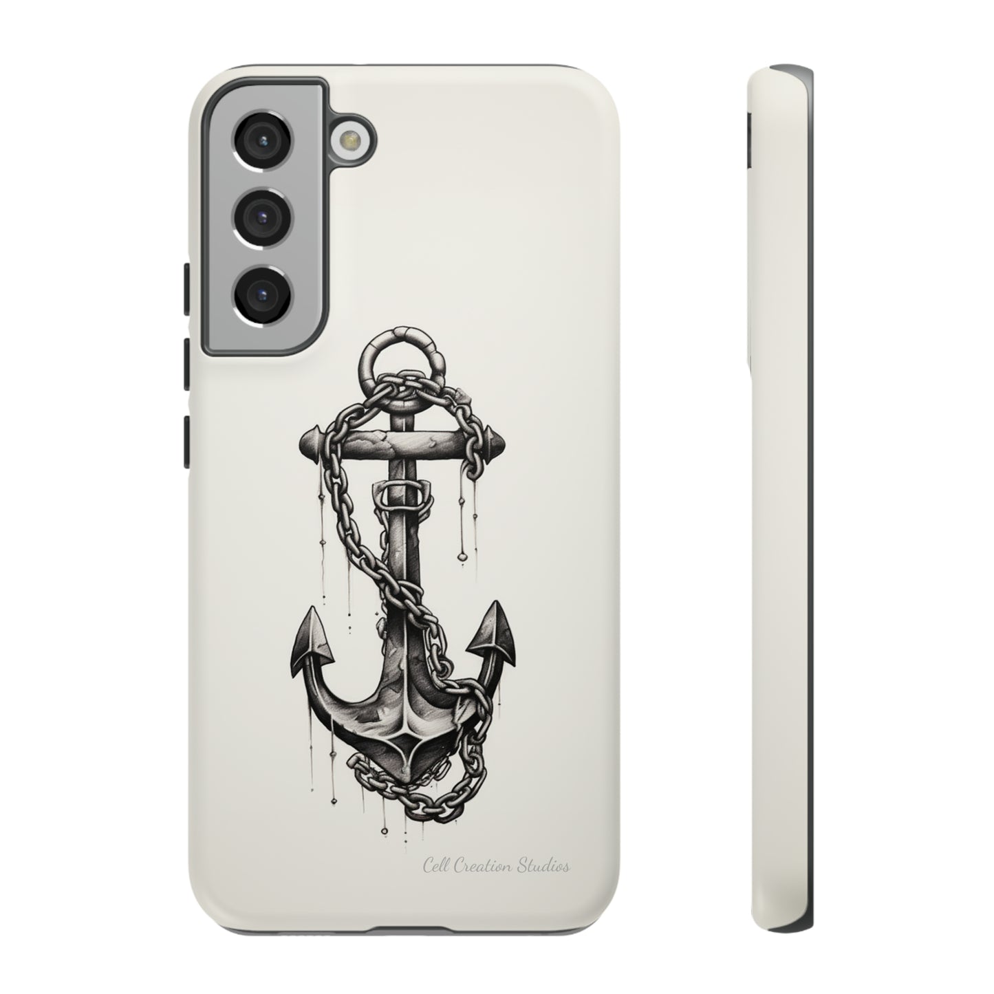 "Nautical Elegance Anchor" -Tough Samsung Phone Cases