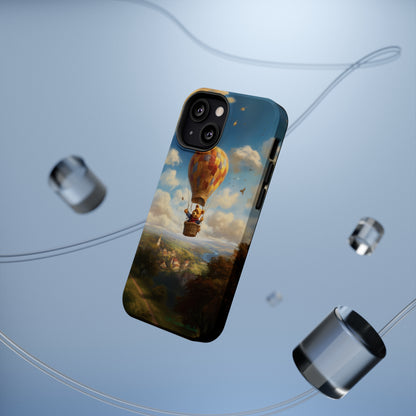 Introducing the "Winnie-The-Pooh's Balloon Adventure" Cell Phone Case – Soar to New Heights in Style -MagSafe Tough Cases