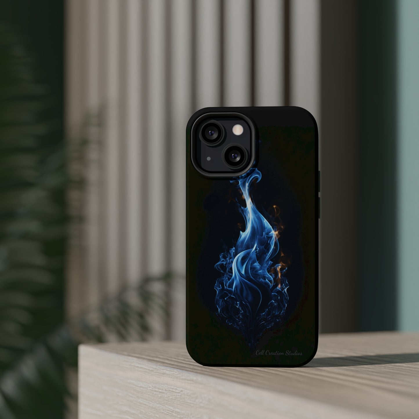 "Blue Flame" Phone Case: Ignite Your Style with Fiery Elegance -MagSafe Tough Cases