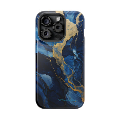 "Azure Elegance Marble" -MagSafe Tough iPhone Cases