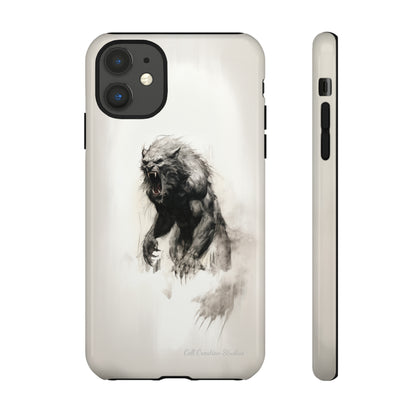 "Moonlit Shadow" Werewolf Sketch Cell Phone Case -Tough Cases