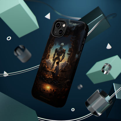 Introducing the "Mechanical Bond" Cell Phone Case – Witness a Captivating Moment of Giant Robot and Boy -MagSafe Tough Cases