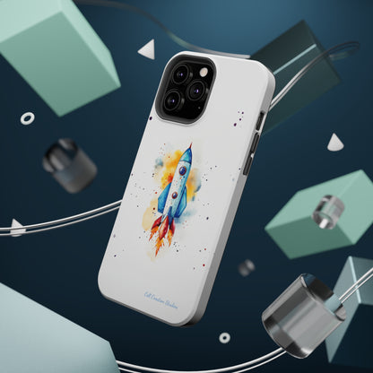 Introducing our "Cosmic Rocket" Cell Phone Case – Where Style Meets Adventure -MagSafe Tough Cases