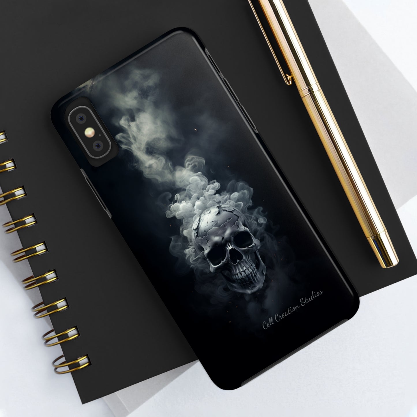 "Ethereal Skull Noir" -Tough iPhone Cases