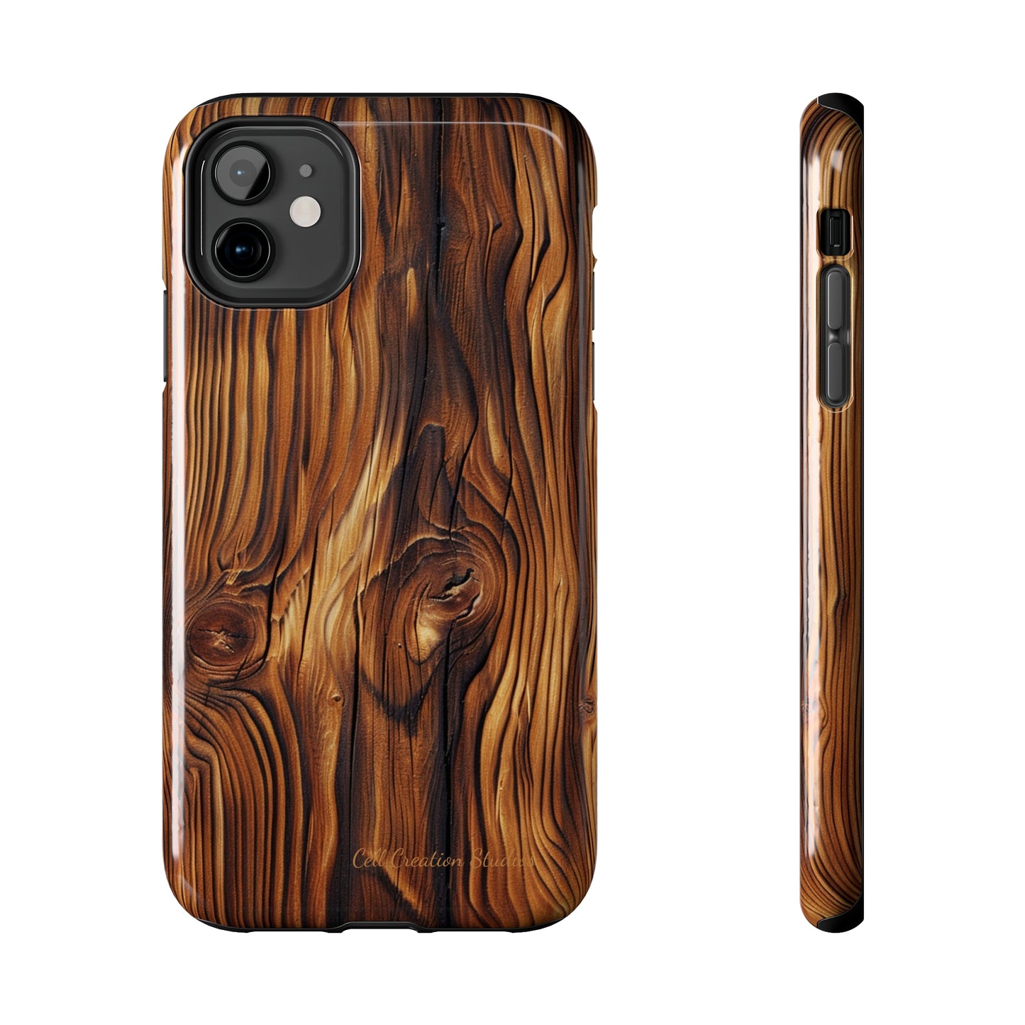 "Wood Grain Elegance" -Tough iPhone Cases